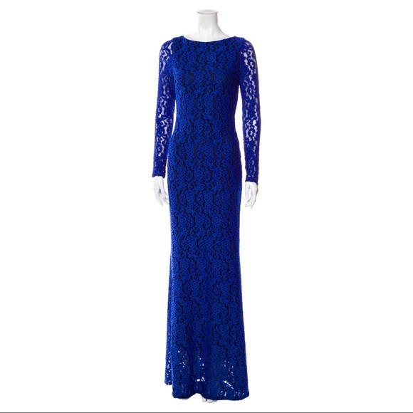 🆕🏷 ALICE + OLIVIA  Lace Long Maxi Dress Gown Sz4 - Picture 2 of 5